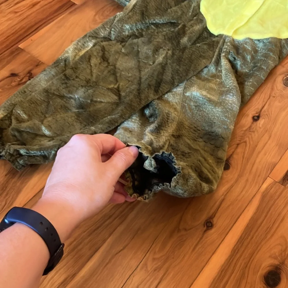Rubie's Olive Green Dinosaur Costume with Yellow Belly
